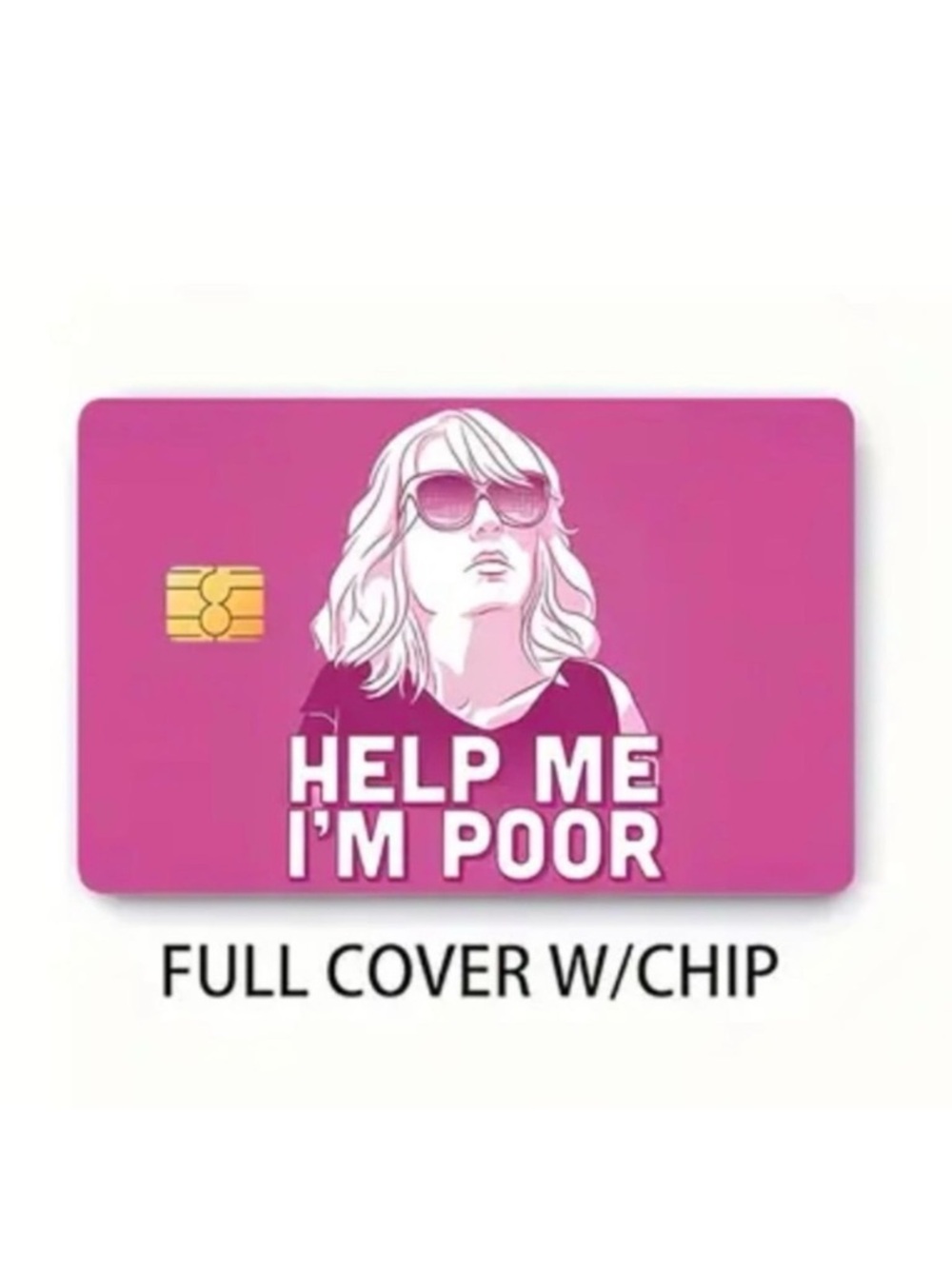 Help Me I'm Poor Pink Credit Card Cover Bridesmaids